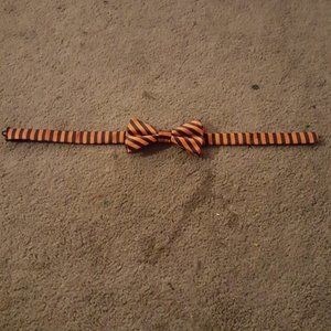 Orange and black bow tie
